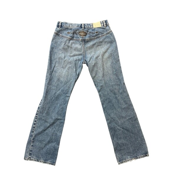Vintage Rare y2k Harley Davidson Low Rise Jeans Tailbone Embroidery Women’s Sz 4 - Picture 11 of 12